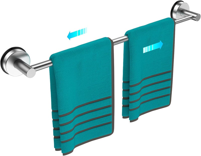 BKV Towel Bar for Bathroom Wall,Adjustable 14.6~24 Inch Towel Racks for Bathroom Wall Mounted, Towel Holder for Glass Shower Door,Bathroom Accessories,Apparment Essentials,Home Decor-Silver - Image 1